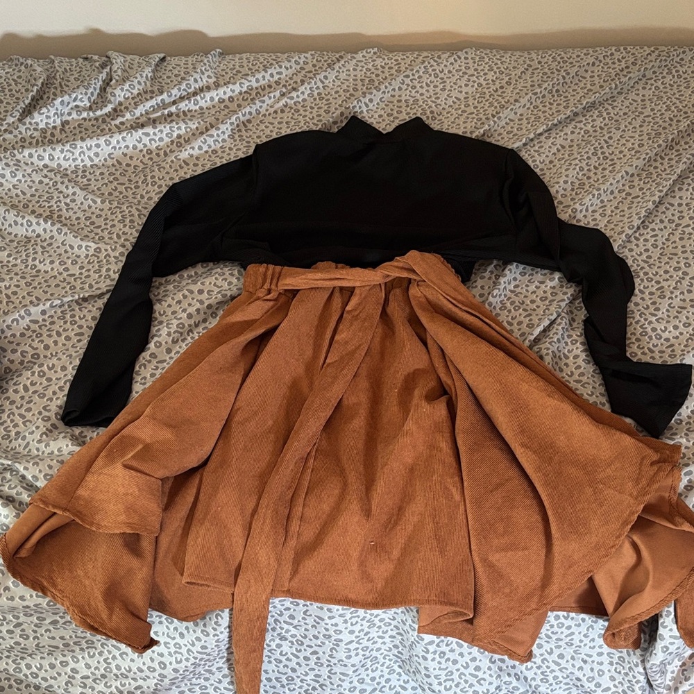 Elegant Brown Women's Dress